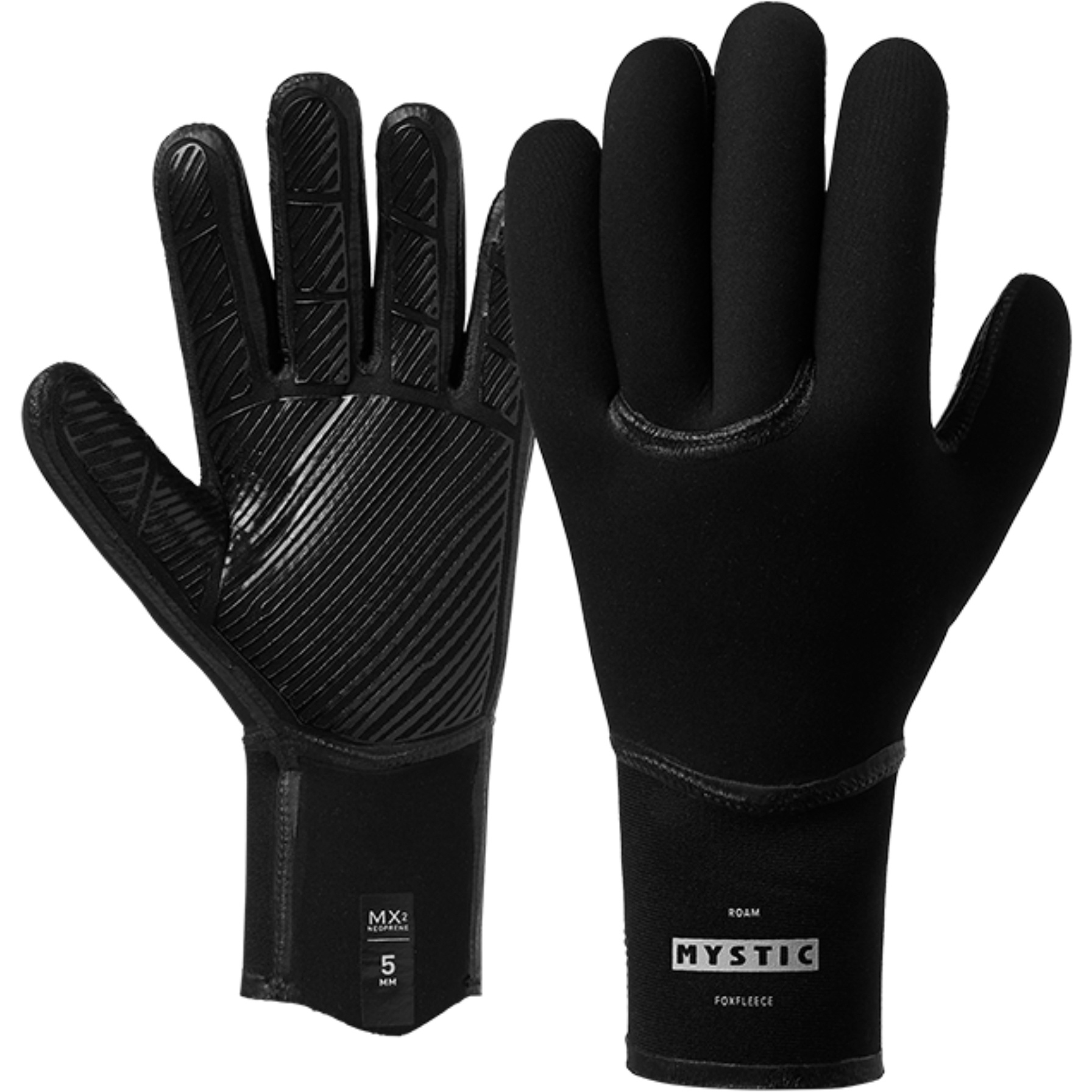 2026 Mystic Roam 5mm 5 Finger Surf Gloves 35015.250075 - Black